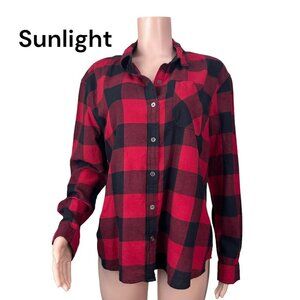 True Craft Women Classic Buffalo Plaid Button Down Shirt SZ XL Outdoor-Colorful